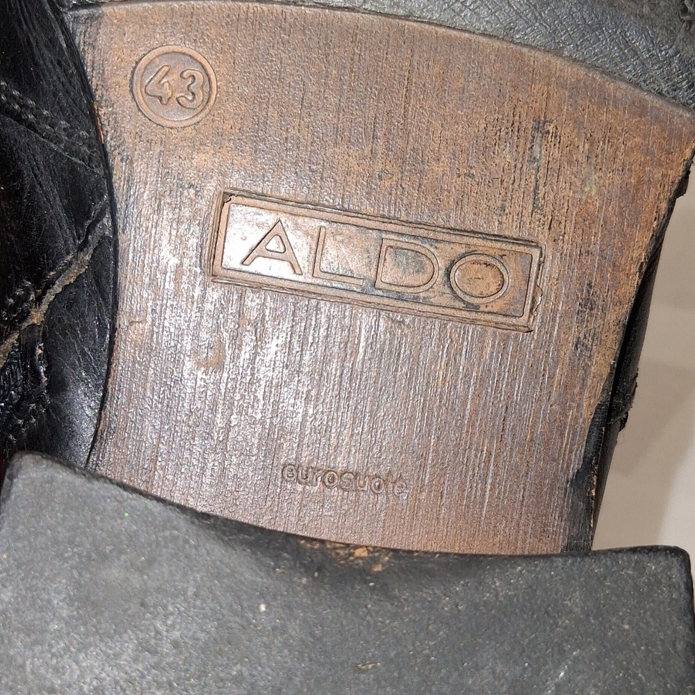 Aldo Black Leather Dress Boots - Picture 8 of 8